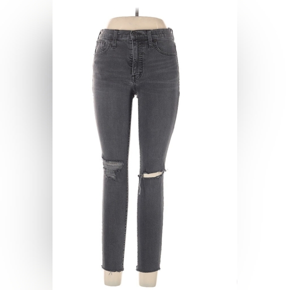 (NWT) Madewell black ripped skinny jeans - Picture 1 of 6